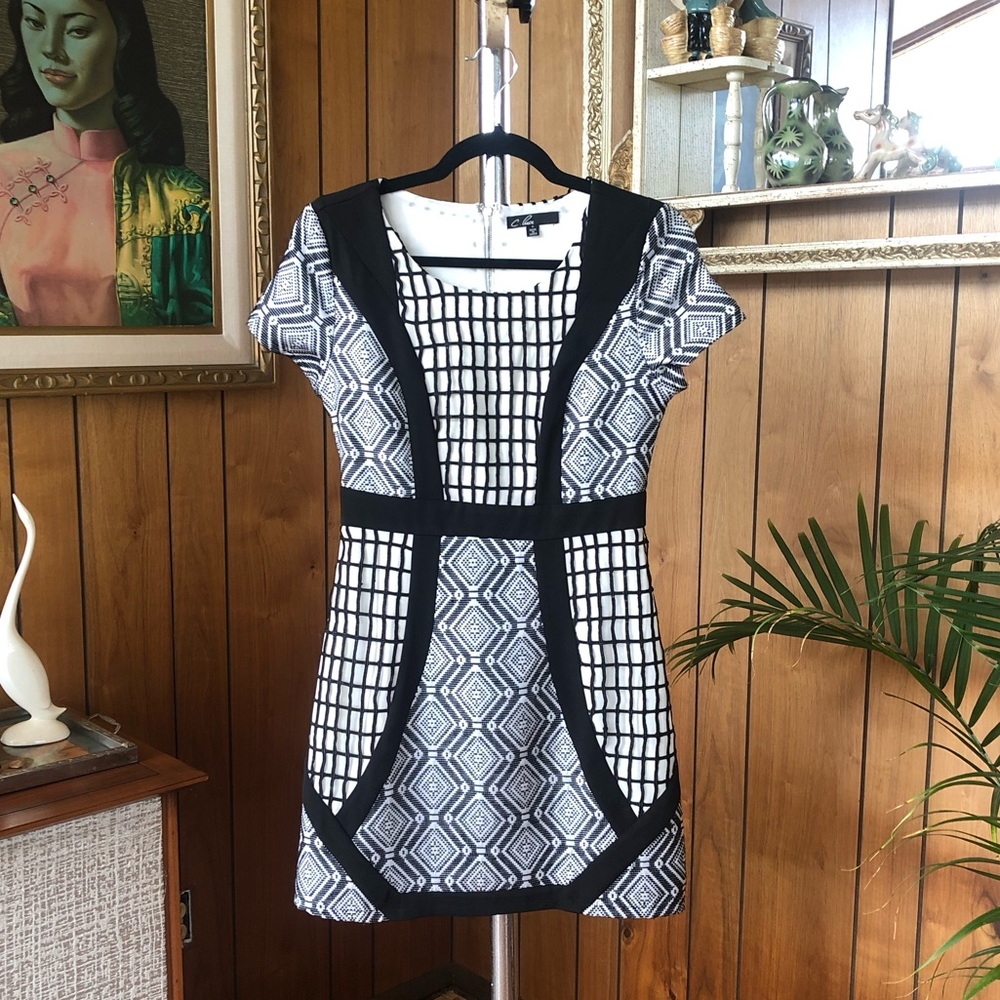 C. Luce Structured Mini Cocktail Dress